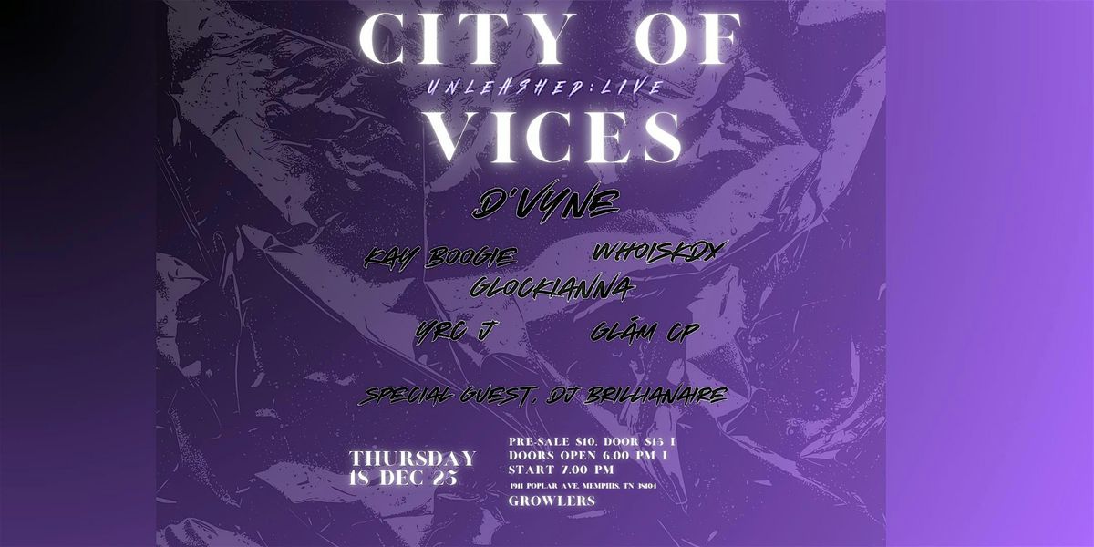 City of Vices: Unleashed Live, 18 December | Event in Memphis | AllEvents