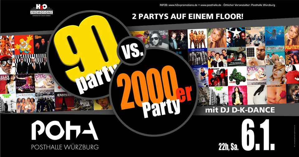 90ER VS. 2000ER PARTY, Posthalle Würzburg, January 6 2024 