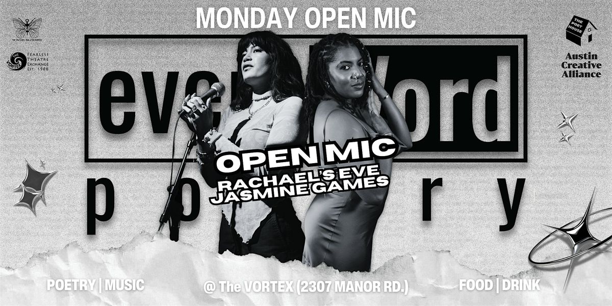 every.Word Poetry's Open Mic | Hosted by Jasmine Games Ft. Rachael's Eve, 1 December | Event in Austin | AllEvents