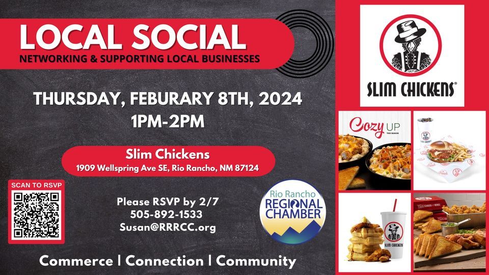 Local Social, Slim Chickens (Rio Rancho, NM), 8 February 2024 | AllEvents