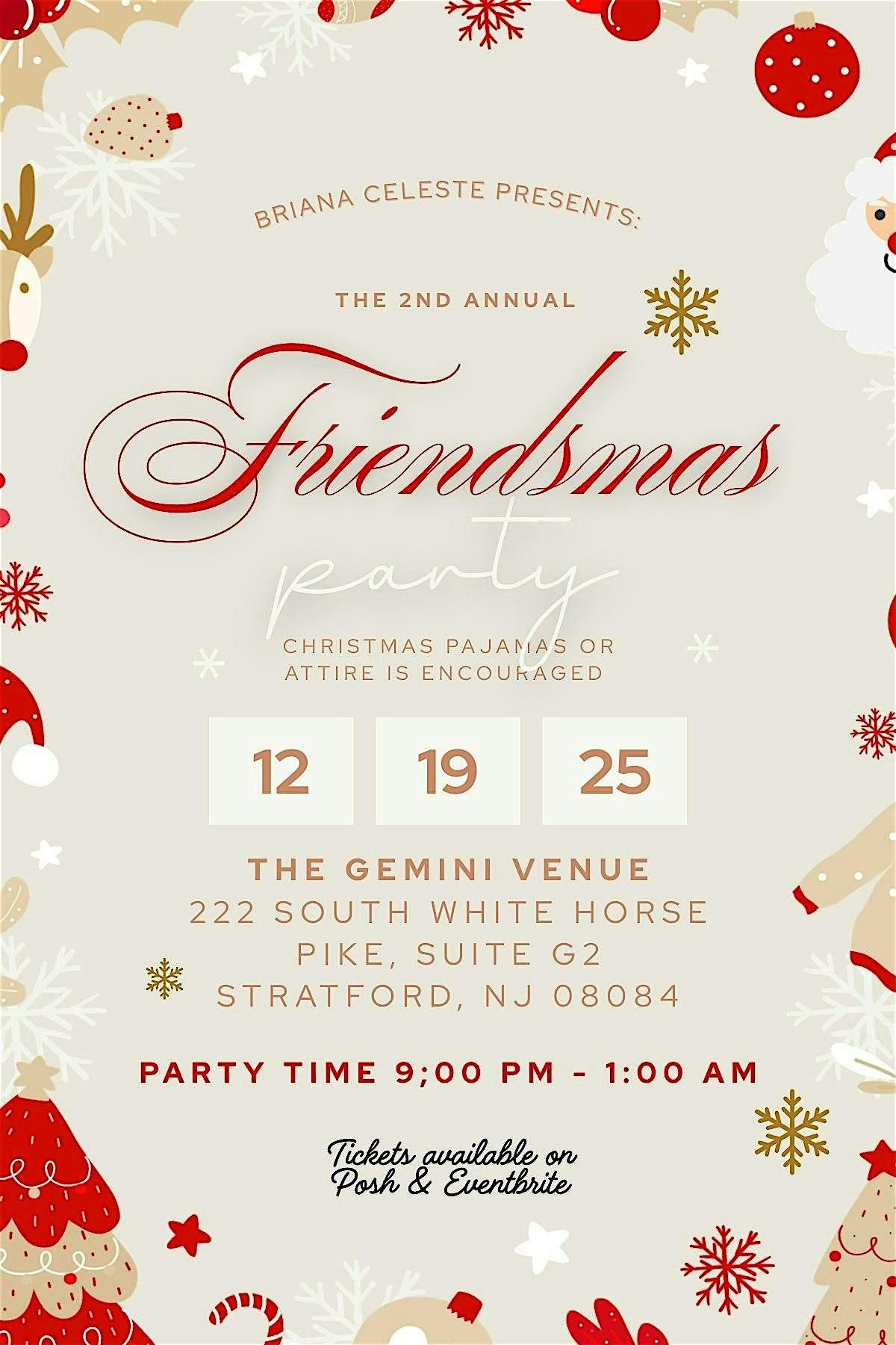 The 2nd Annual Friendsmas Party, 19 December | Event in Stratford | AllEvents