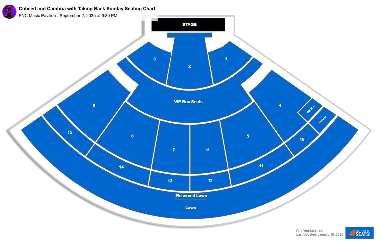 Coheed and Cambria with Taking Back Sunday at PNC Music Pavilion, 2 September | Event in Charlotte | AllEvents