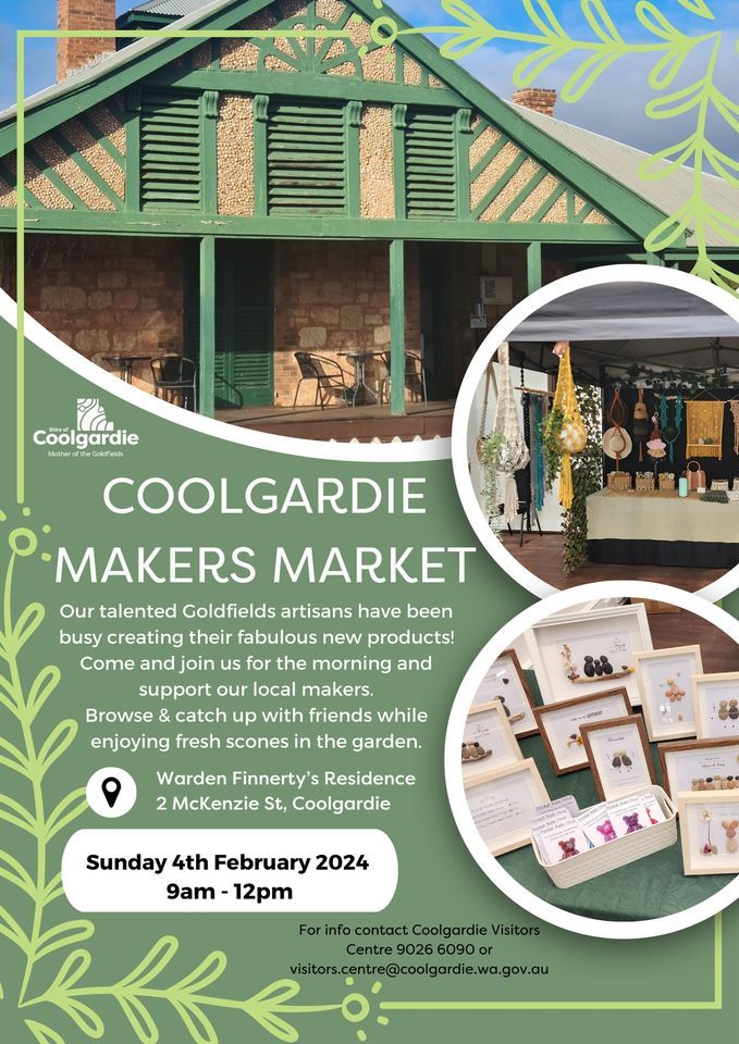 Coolgardie Makers Market, Warden Finnertys Residence, Kalgoorlie