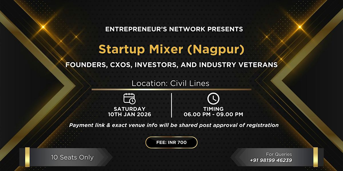 Startup Mixer (Nagpur), 10 January | Event in Nagpur | AllEvents