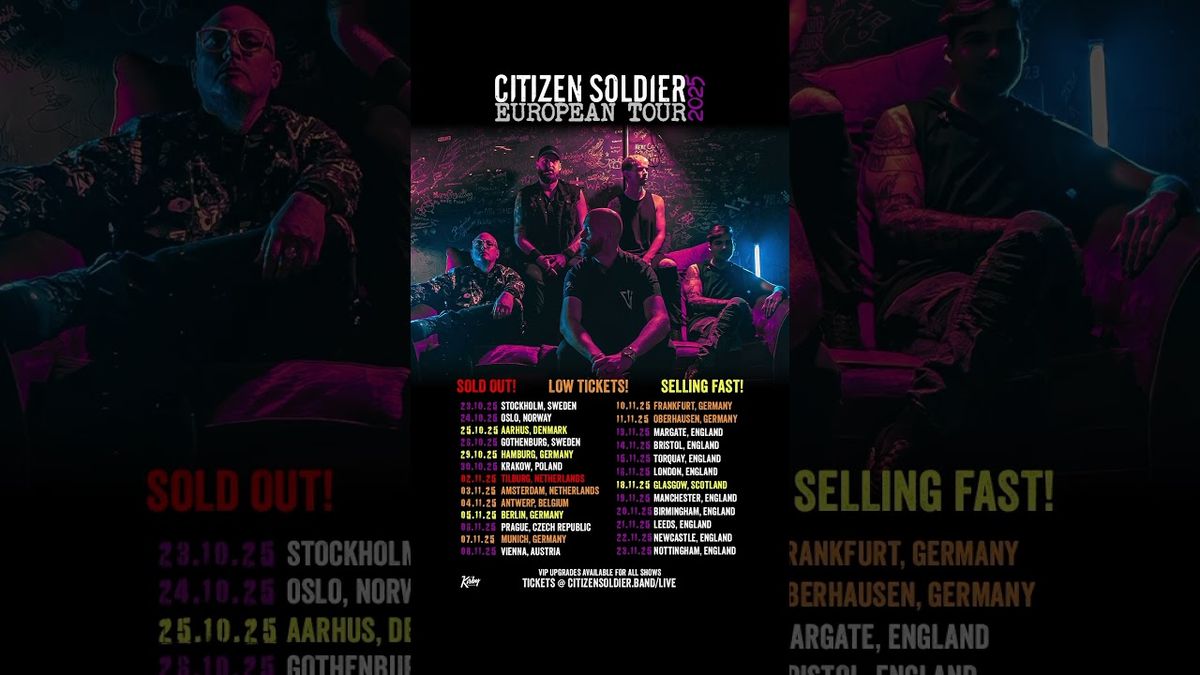 Citizen Soldier Margate Tickets, 13 November | Event in Margate | AllEvents