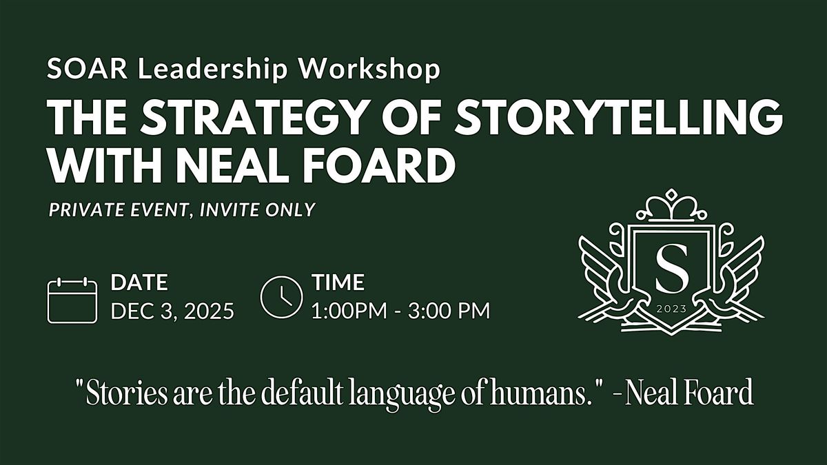 The Strategy of Storytelling with Neal Foard, 3 December | Event in Minneapolis | AllEvents