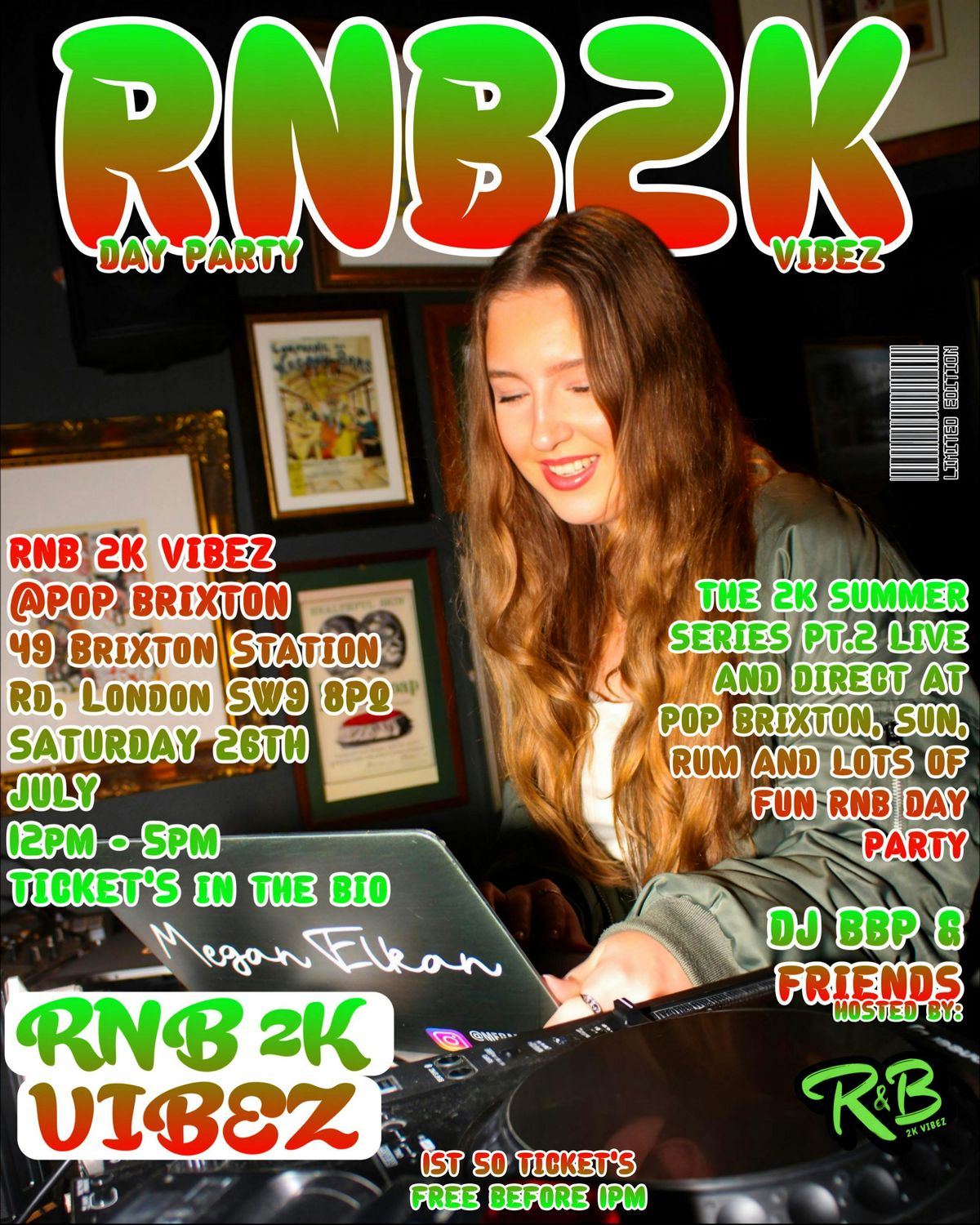 RNB 2K VIBEZ DAY PARTY (POP BRIXTON) - LONDON, 26 July | Event in London | AllEvents