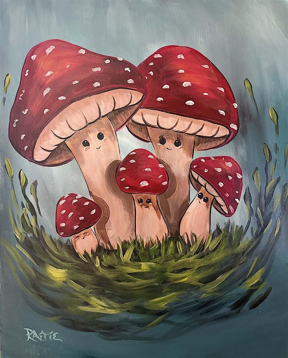 Happy Mushrooms - Tipsy Brush Painting Party!, 29 January | Event in Kila | AllEvents