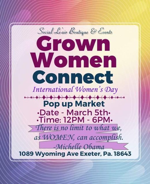 Grown Women Connect International Women’s Day Pop Up