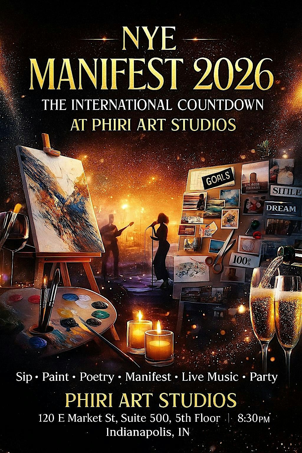 NYE MANIFEST 2026 — The International Countdown (  MUSIC BY DWANI ), 31 December | Event in indianapolis