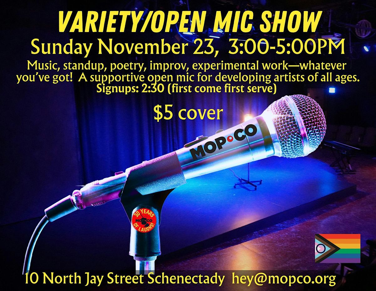 Variety Open Mic, 23 November | Event in Schenectady | AllEvents