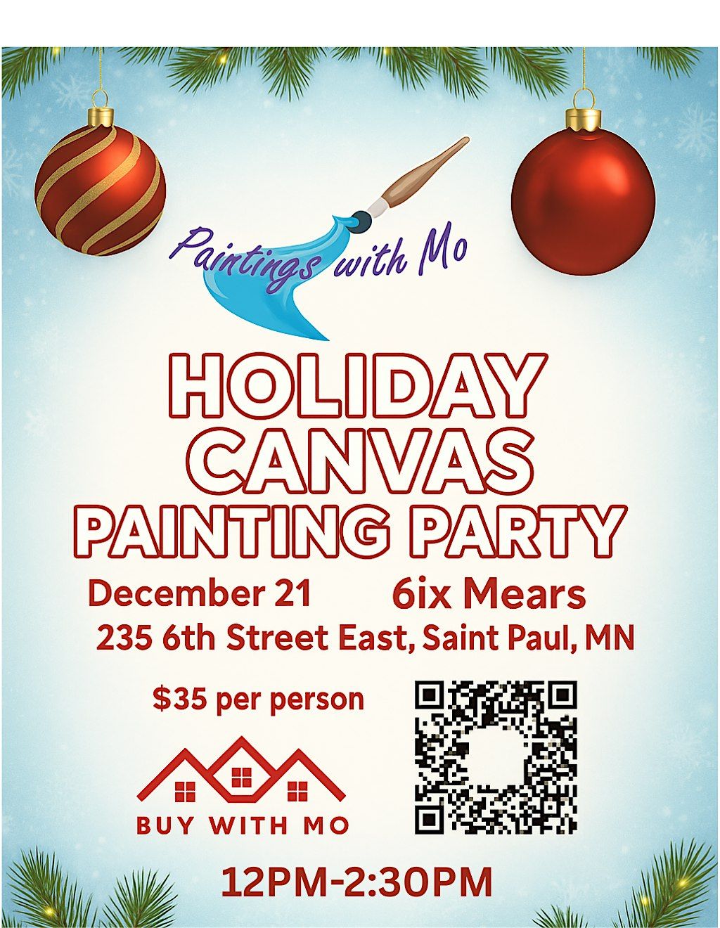 Holiday Paint Party Celebration!, 21 December | Event in Saint Paul | AllEvents
