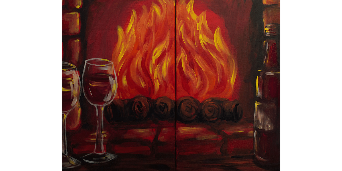 Cozy Fireplace to Keep the Heart Warm - Paint and Sip in Orlando | Classpop!™, 26 November | Event in Orlando