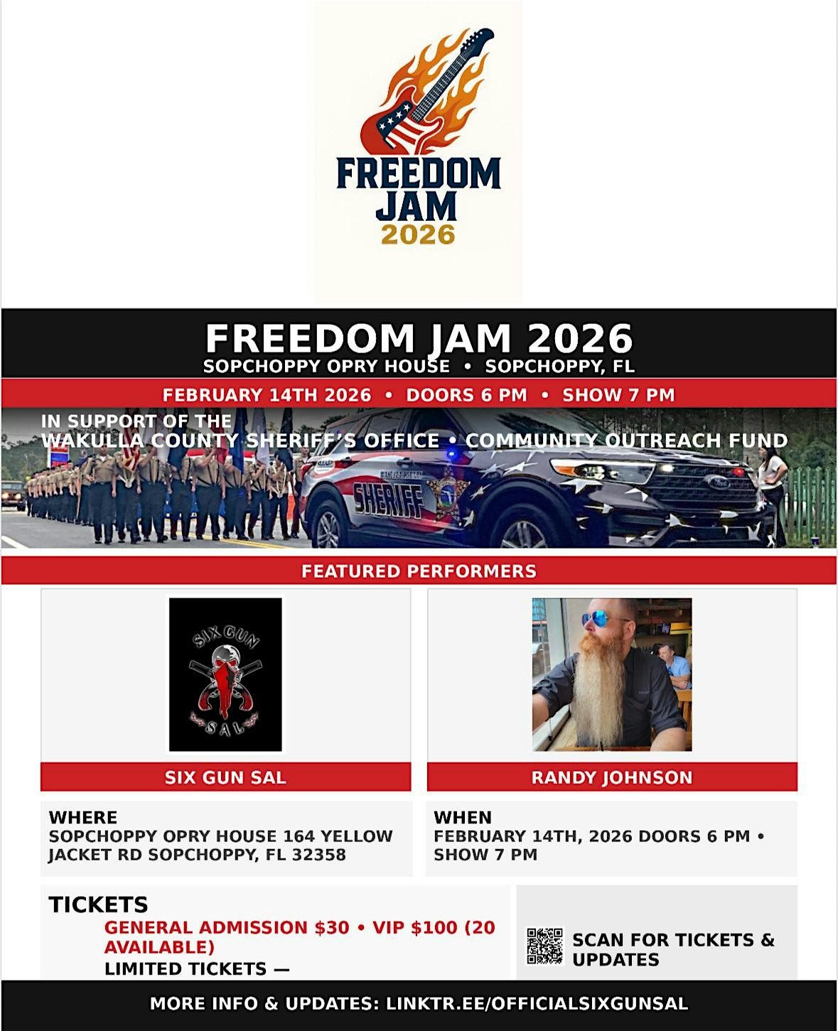 FreedomJam 2026, 14 February | Event in Sopchoppy | AllEvents