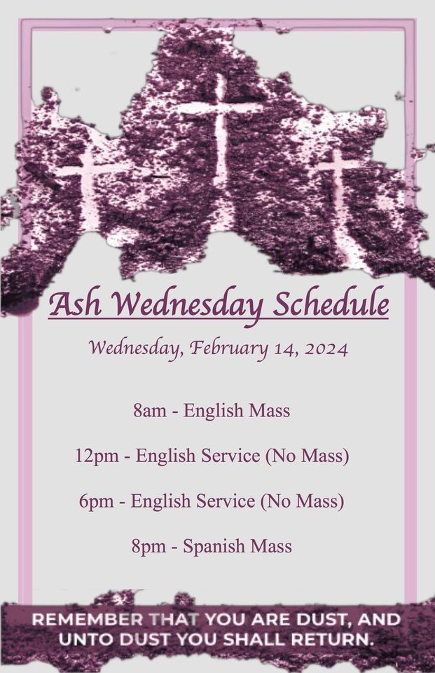 ASH WEDNESDAY, Saint Clement Parish, Hayward, February 14 2024