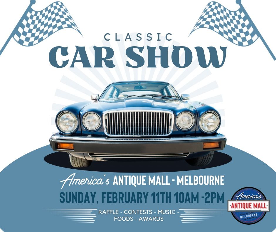 Melbourne Car Show Sunday, February 11th, 1000am 200pm, America's Antique Mall Melbourne