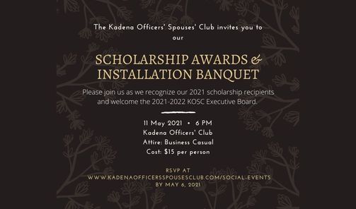 Scholarship Awards Installation Banquet Kadena Officers Club Okinawa May 11 2021 Allevents In May 11 2022 Events Near Me