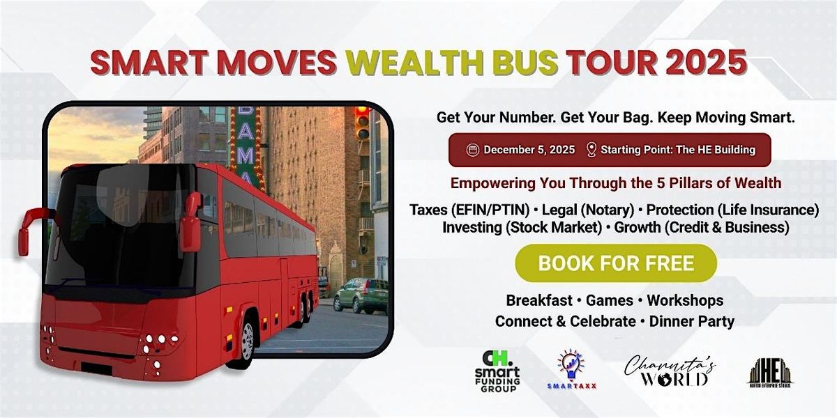 SMART MOVES WEALTH BUS TOUR 2025, 5 December | Event in Birmingham | AllEvents