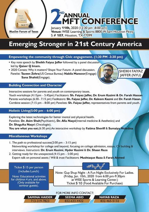 2nd Annual MFT Conference, WISE Learning & Sports Houston, TX, Alief