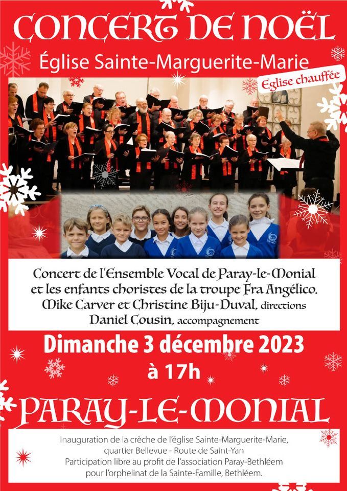 Concert de Noël 2023, ParayleMonial Esplanade de Bellevue Eglise