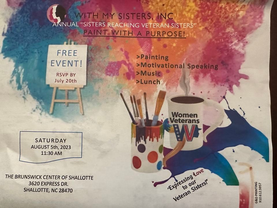 paint with a purpose for sister veterans , Senior Center In Shallotte