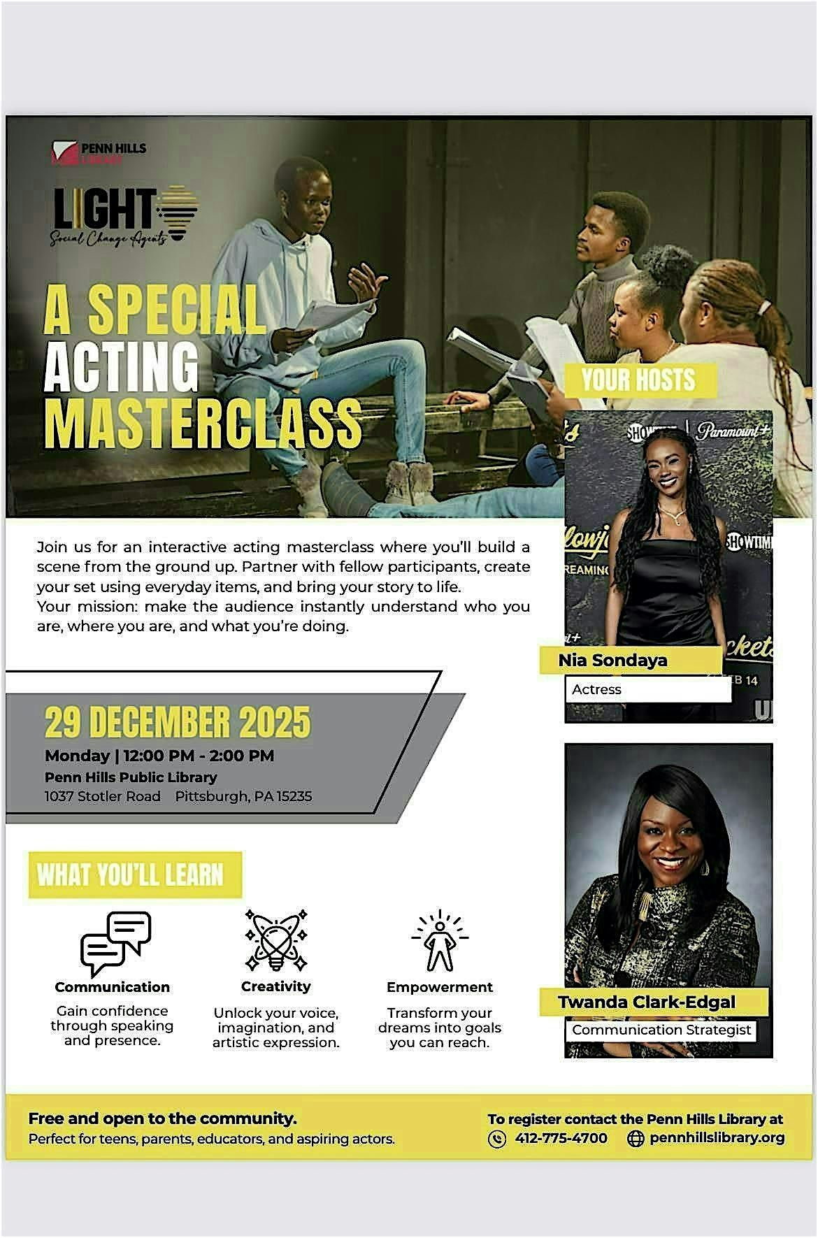 LIGHT Social Change Agents Confident Communicator, 29 December | Event in Pittsburgh | AllEvents