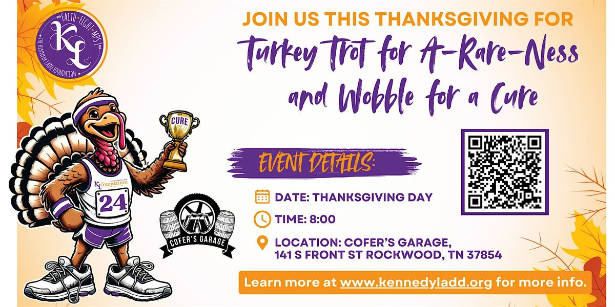 Turkey Trot for A-Rare-Ness and Wobble for a Cure + Pancake Breakfast, 27 November | Event in Rockwood | AllEvents