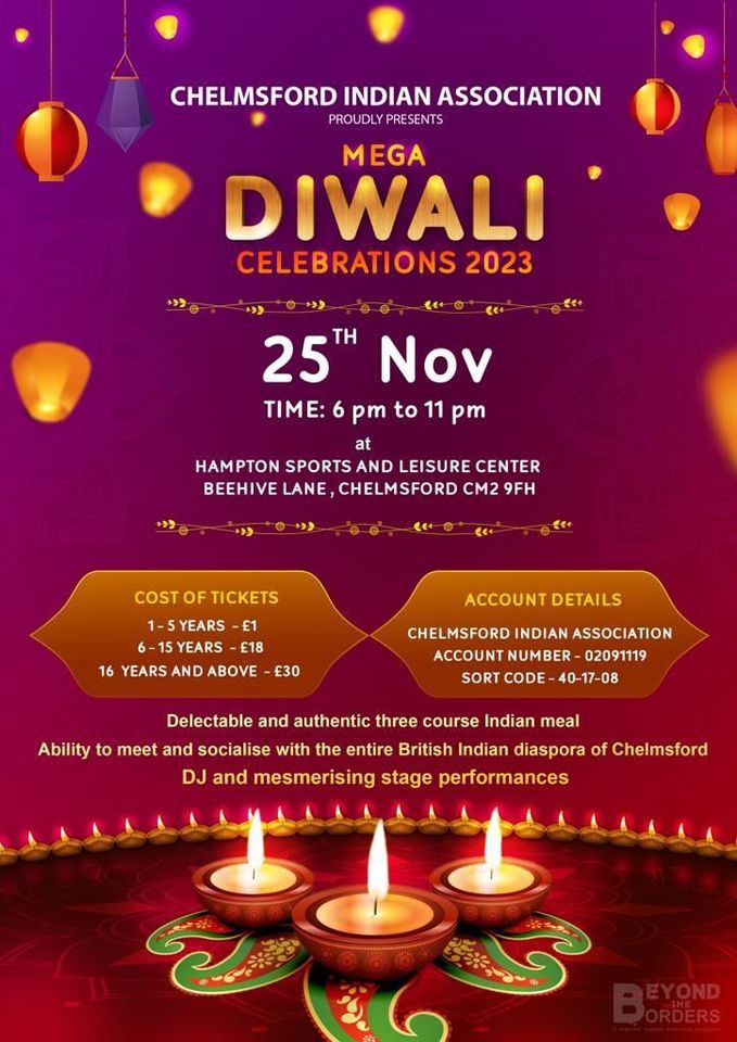 Mega Diwali Celebrations , Hamptons Sports & Leisure Ltd, Chelmsford, November 25 2023 Mega Diwali Celebrations , Hamptons Sports & Leisure Ltd, Chelmsford, November 25 2023