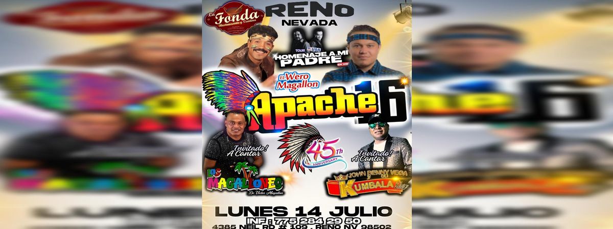 APACHE 16, LOS MAGALLONES & MAS, 14 July | Event in Reno | AllEvents