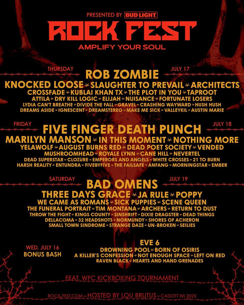 Rock Fest: Five Finger Death Punch  Marilyn Manson  In This Moment & Nothing More - Friday, 17 July | AllEvents