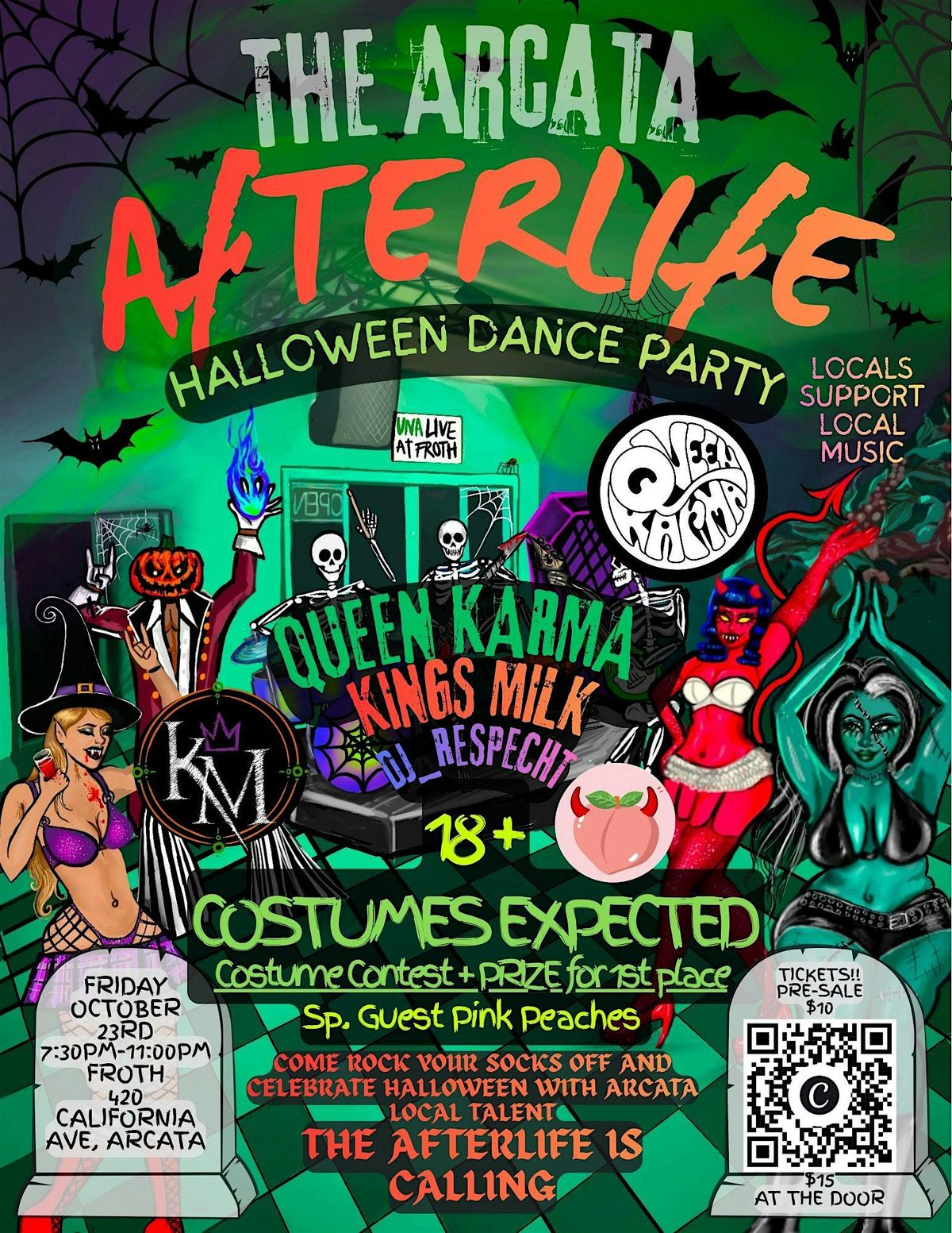 The Arcata Afterlife - Halloween Dance Party, Froth, Arcata, 23 October ...