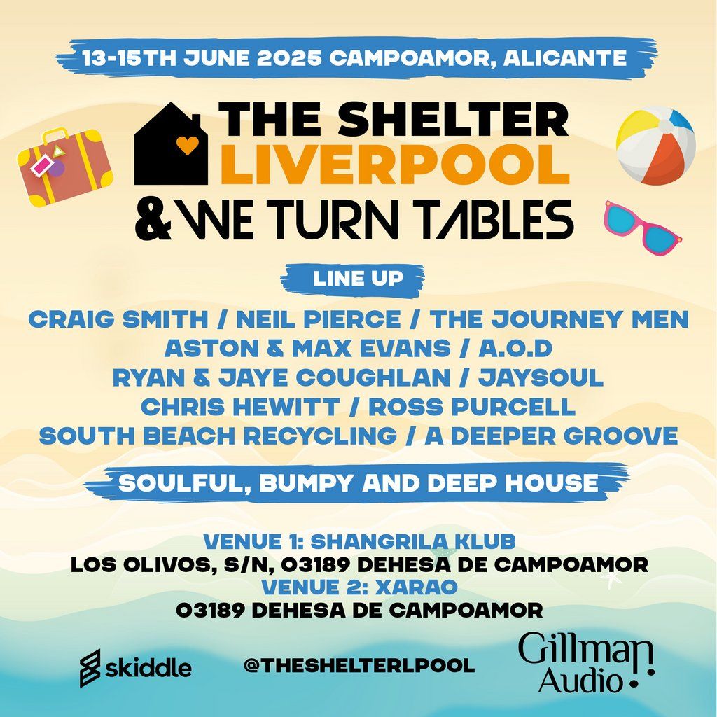 WeTurnTables & The Shelter Liverpool Music in the sunshine, 13 June | Event in Orihuela Costa | AllEvents