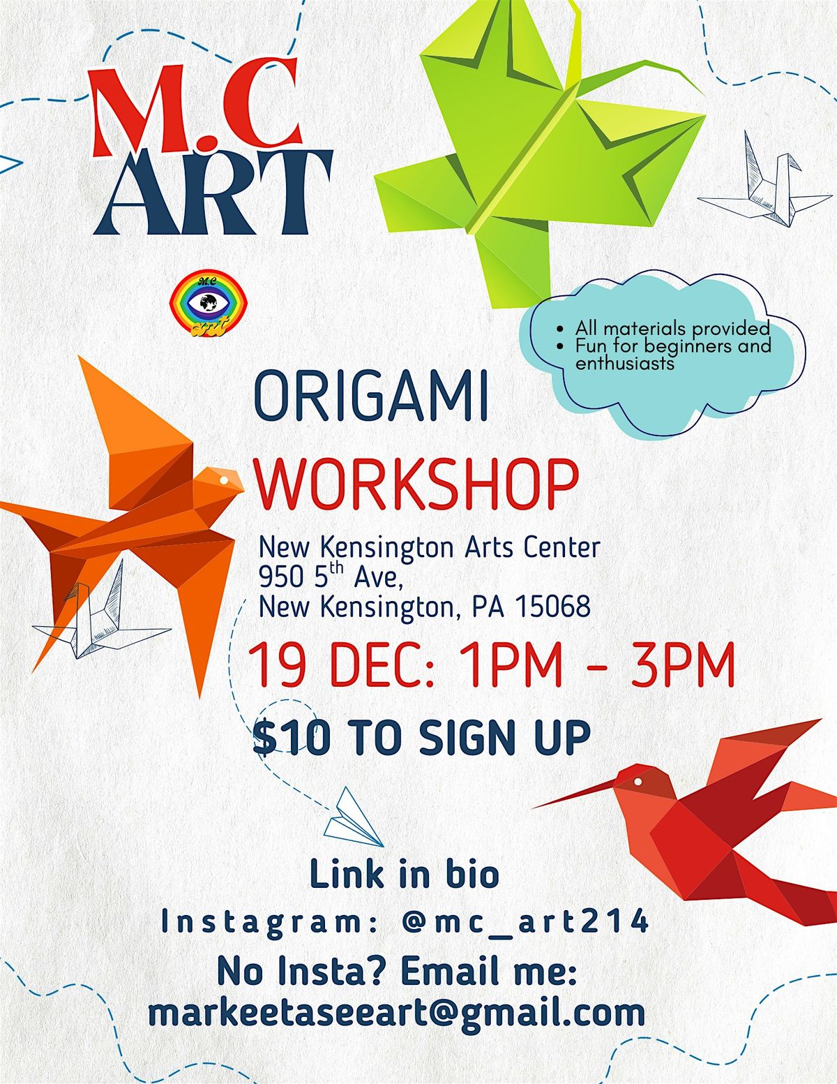 Origami Workshop, 19 December | Event in New Kensington | AllEvents