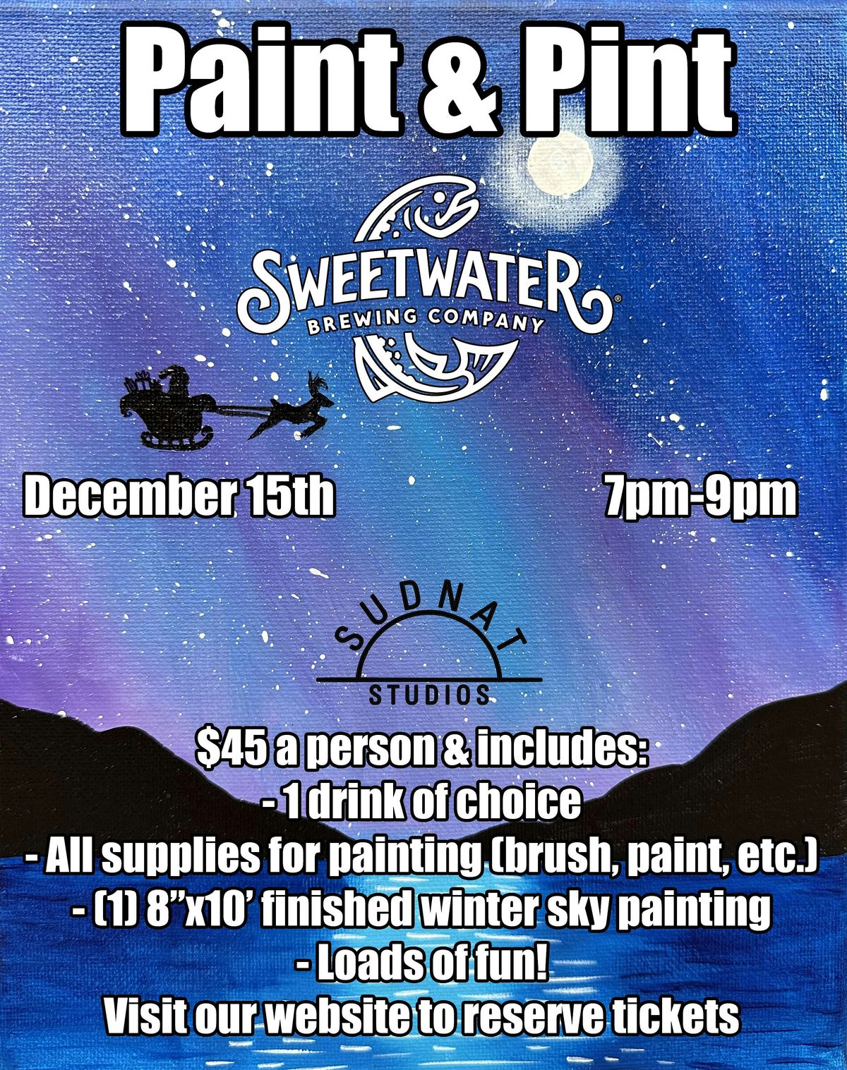 Paint & Pint @ Sweetwater Brewing, 15 December | Event in Atlanta | AllEvents