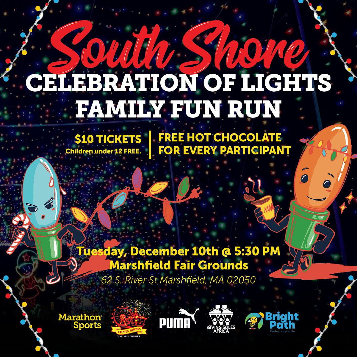 2025 South Shore Celebration of Lights Family Fun Run, 9 December | Event in Marshfield | AllEvents