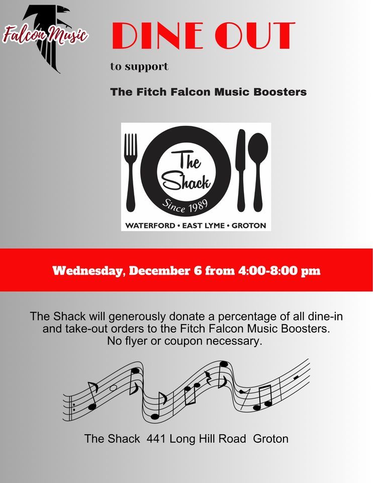 The Shack Dine Out fundraiser , The Shack Restaurants (Groton, CT