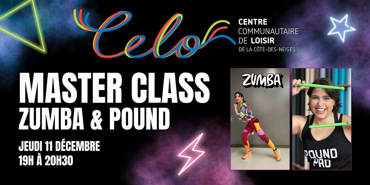 MASTER CLASS ZUMBA & POUND - Édition festive, 11 December | Event in Montréal | AllEvents