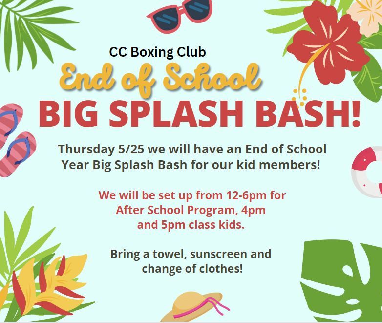 End of School Year Big Splash Bash, CC Boxing Club TX, Corpus Christi
