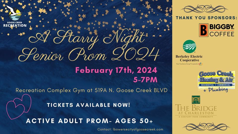 Active Adult Senior Prom, 519A North Goose Creek Boulevard, Goose Creek