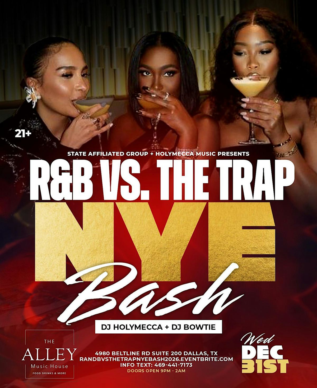 R&B vs. The Trap NYE Bash 2026, 31 December | Event in Dallas | AllEvents