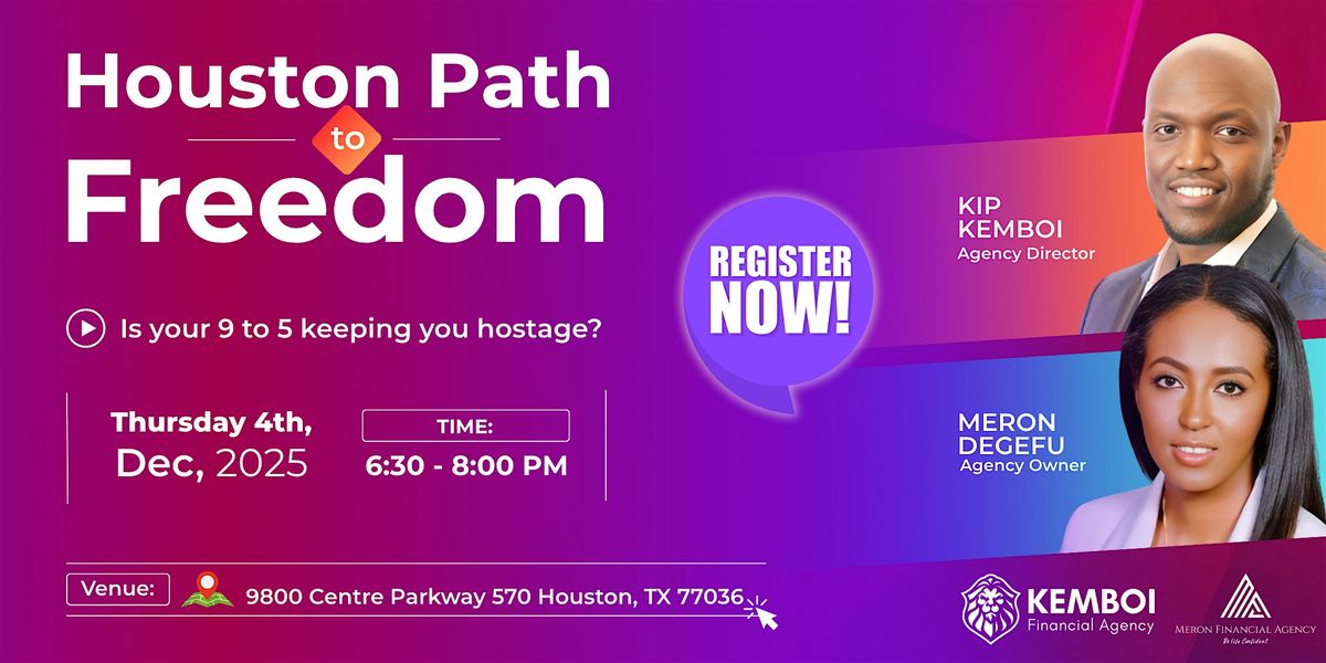 Houston Path to Freedom, 4 December | Event in Houston | AllEvents