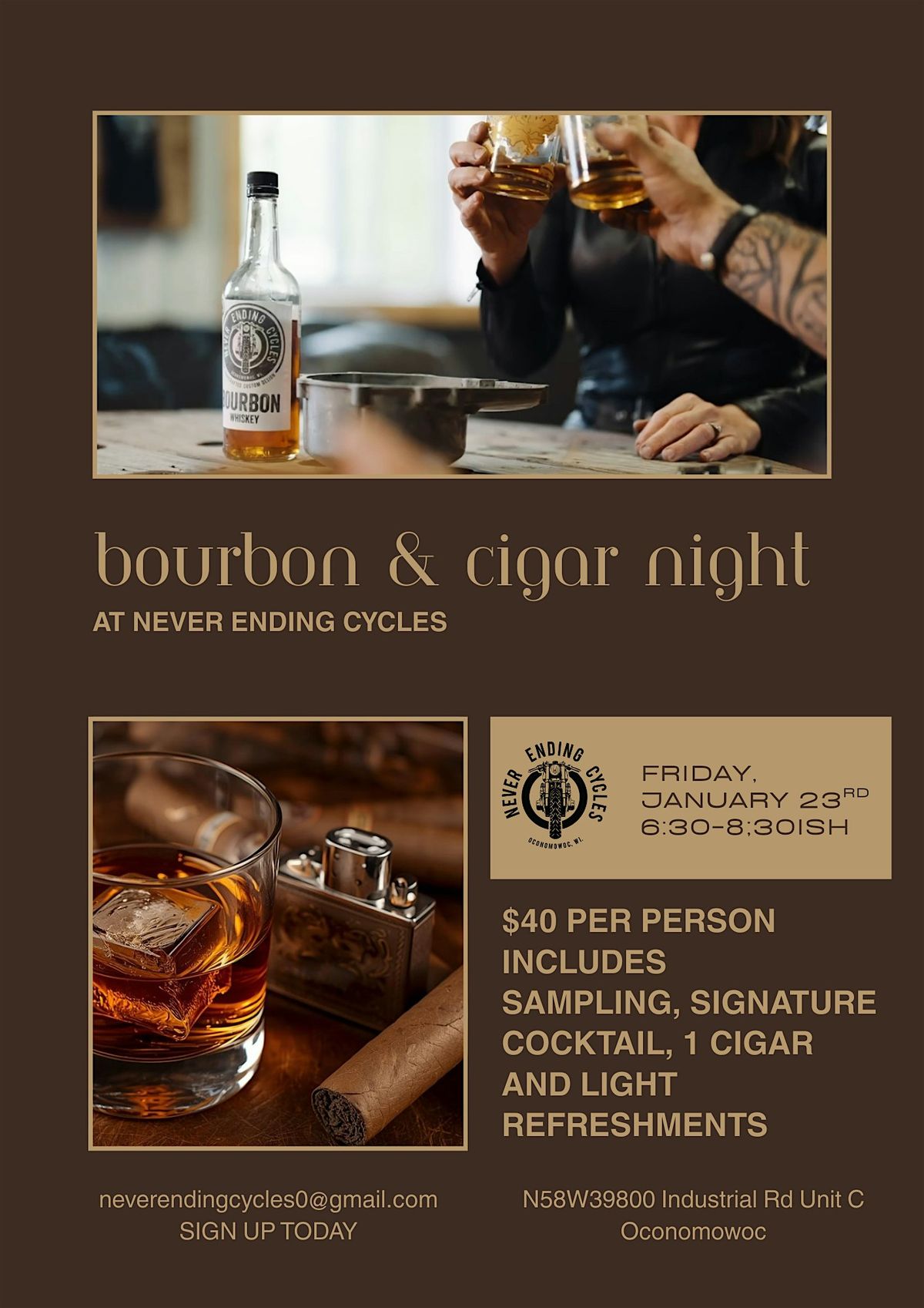 Bourbon & Cigar Tasting, 23 January | Event in Oconomowoc | AllEvents