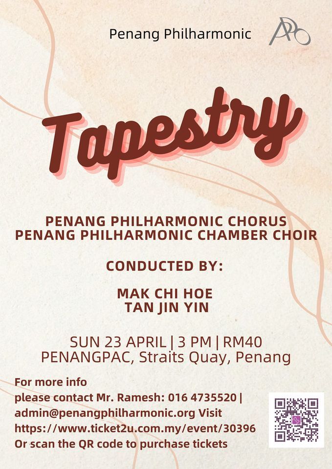 Tapestry Choral Concert, Penangpac, Town, 23 April 2023