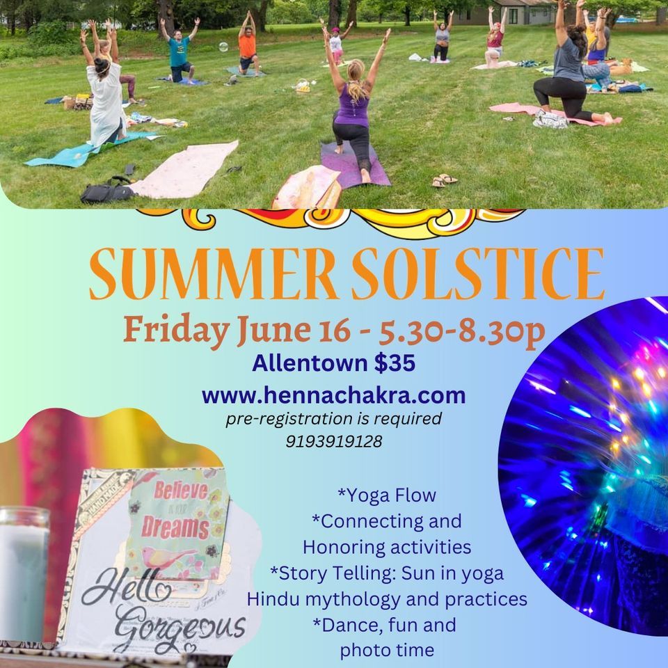 4th Summer Solstice Yoga, Allentown P.A., June 16 2023 AllEvents.in