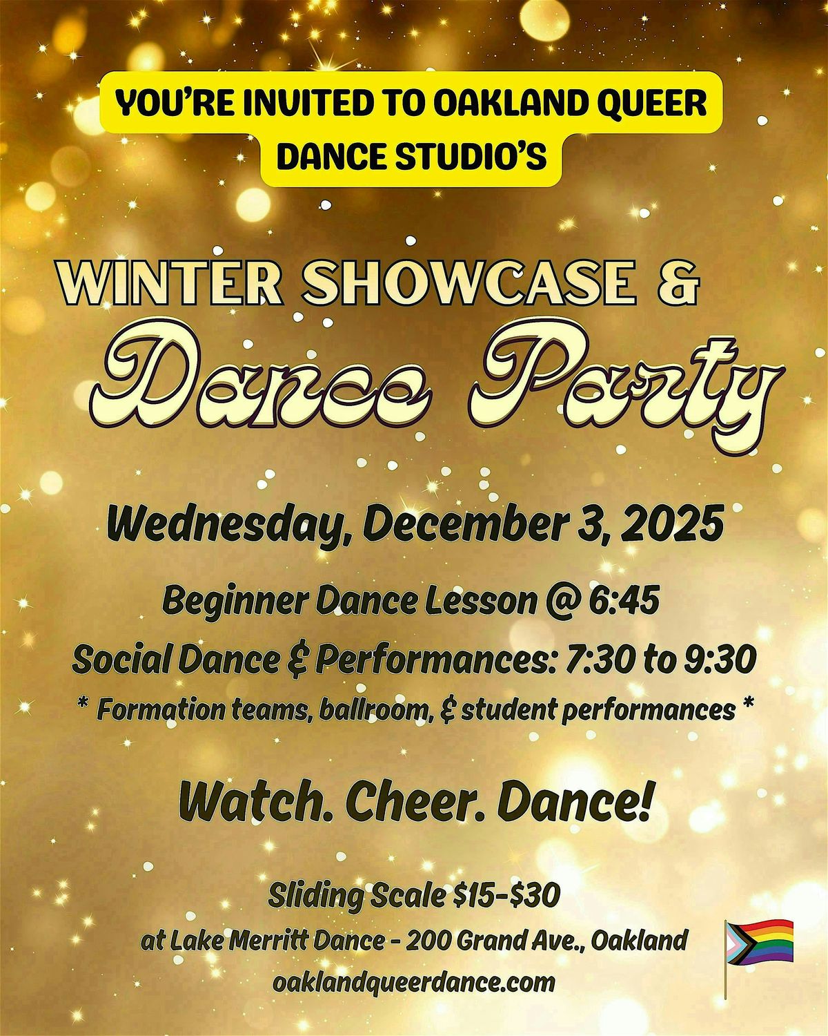 Winter Showcase & Dance Party hosted by Oakland Queer Dance Studio, 3 December | Event in Oakland | AllEvents