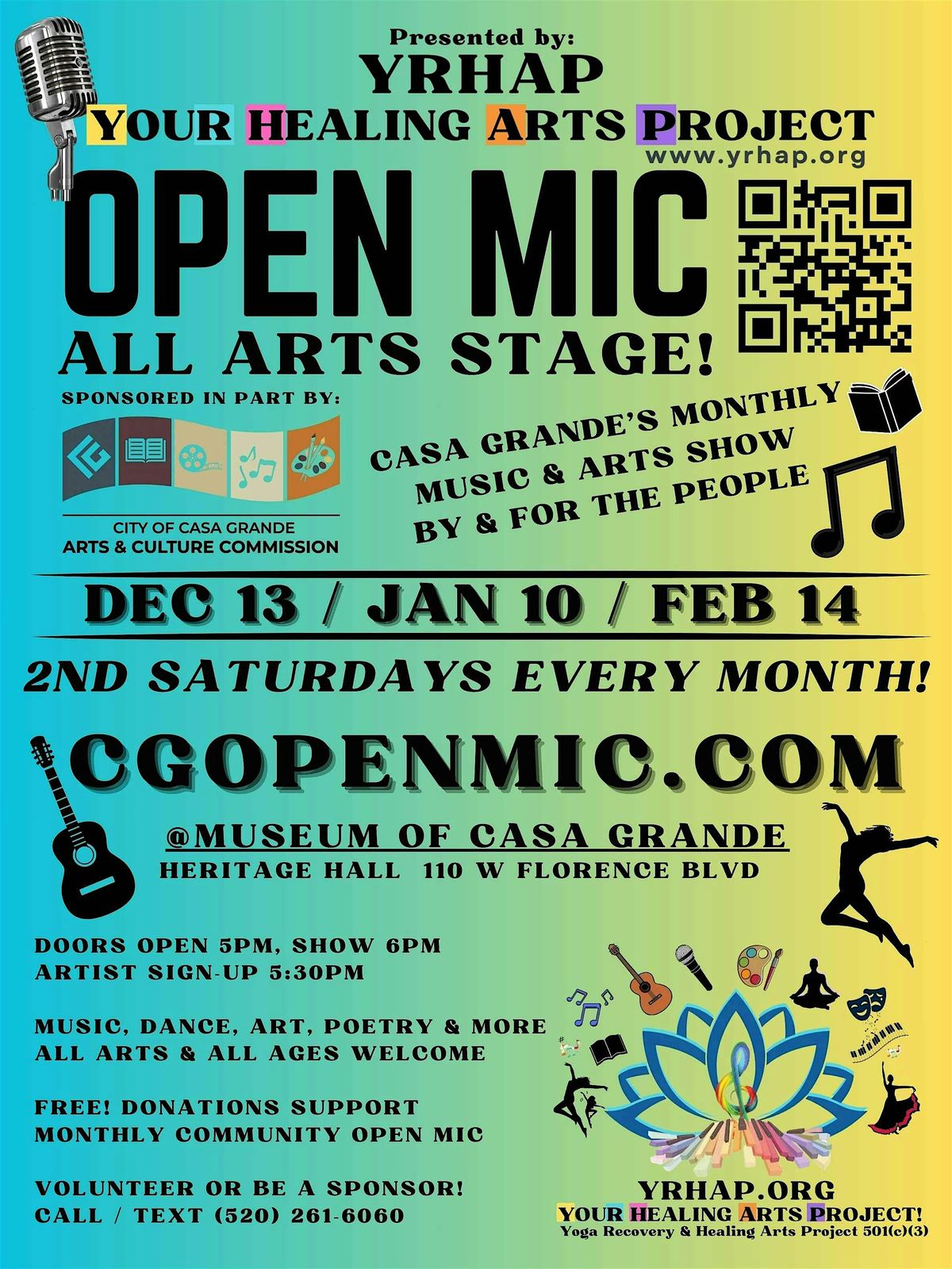 Open Mic & More! All Arts Community Stage, 13 December | Event in Casa Grande | AllEvents