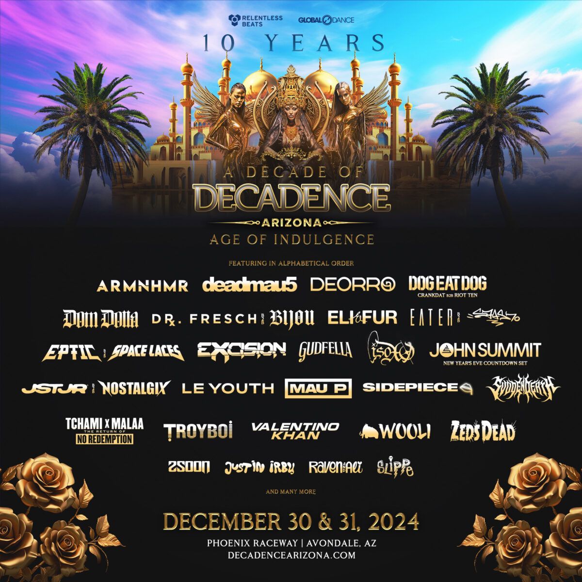 Decadence NYE Arizona - Wednesday at Phoenix Raceway, 31 December | Event in Avondale | AllEvents