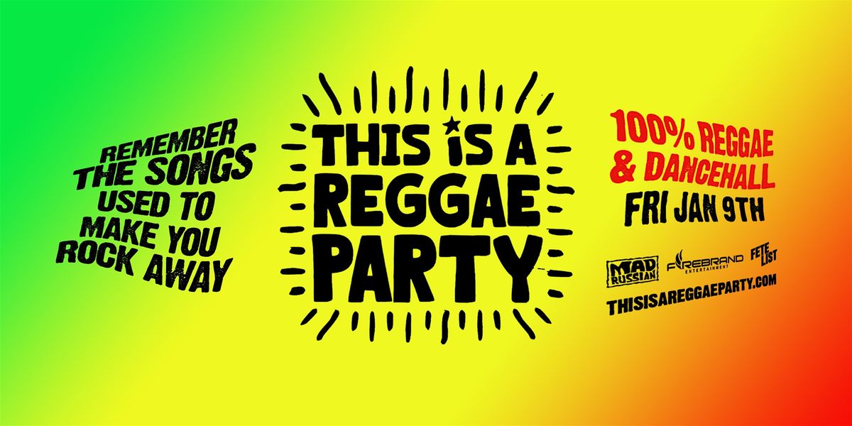 This is a REGGAE Party - NYC, 9 January | Event in Brooklyn | AllEvents