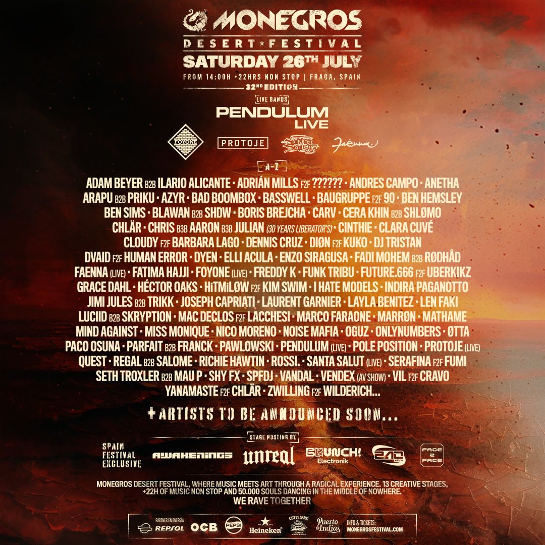 Monegros Desert Festival 2025 - Adam Beyer, Boris Brejcha and more Tickets, 26 July | Event in Tardienta | AllEvents