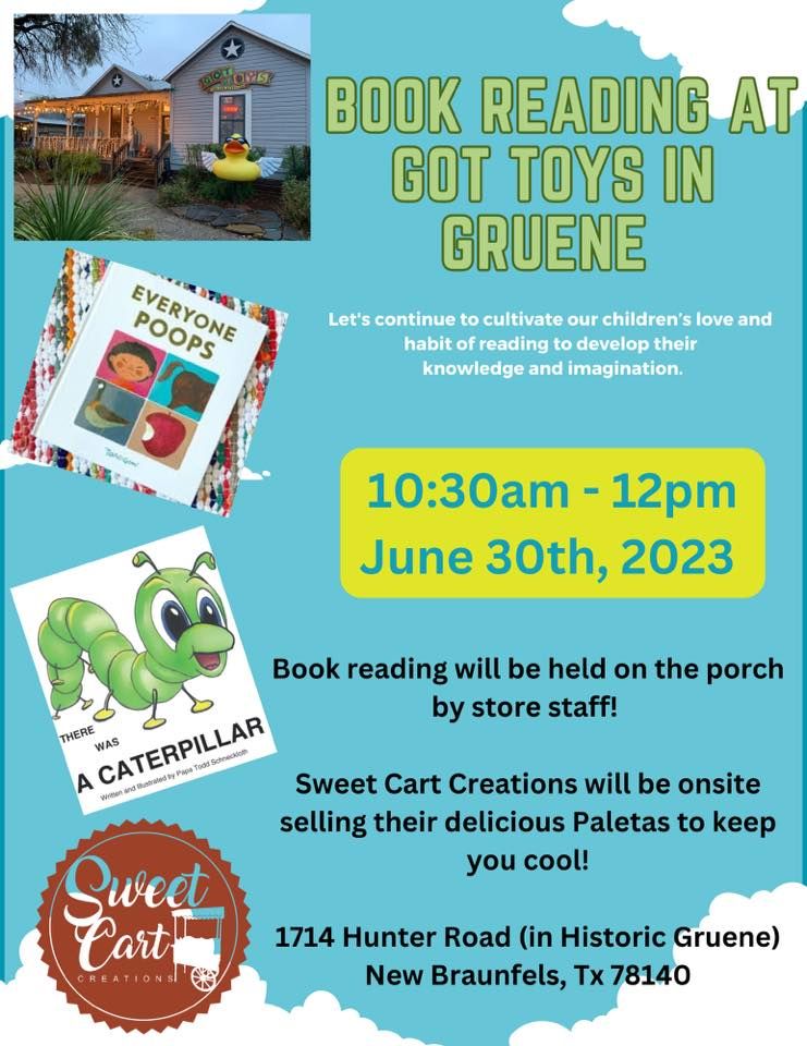 Book Reading and Paleta Pop Up, Got Toys, New Braunfels, 30 June